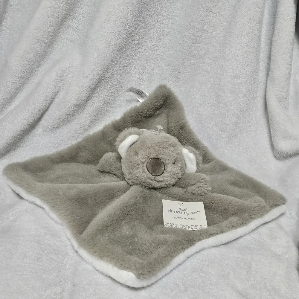 Dreamgro Koala Buddy Blankie Grey White Plush Security Blanket Lovey DH109-TP-MX